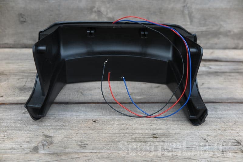 Vespa PX rear bumper with ultra-bright LED stop/tail light
