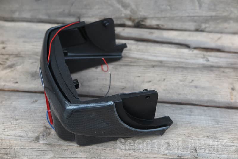 Vespa PX rear bumper with ultra-bright LED stop/tail light