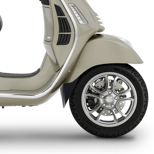Pyramid Plastics vespa GTS extenda fenda fitted to a gold Vespa.